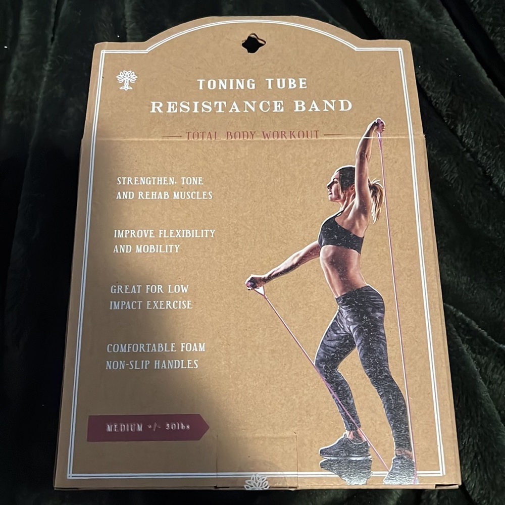 New Oak and Reed Toning Tube Resistance Band Medium +/- 30lbs Resistance Band - Picture 2 of 3